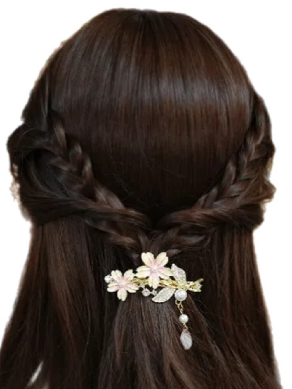 Exquisite Flower Beaded Tassel Barrett Hair Clip